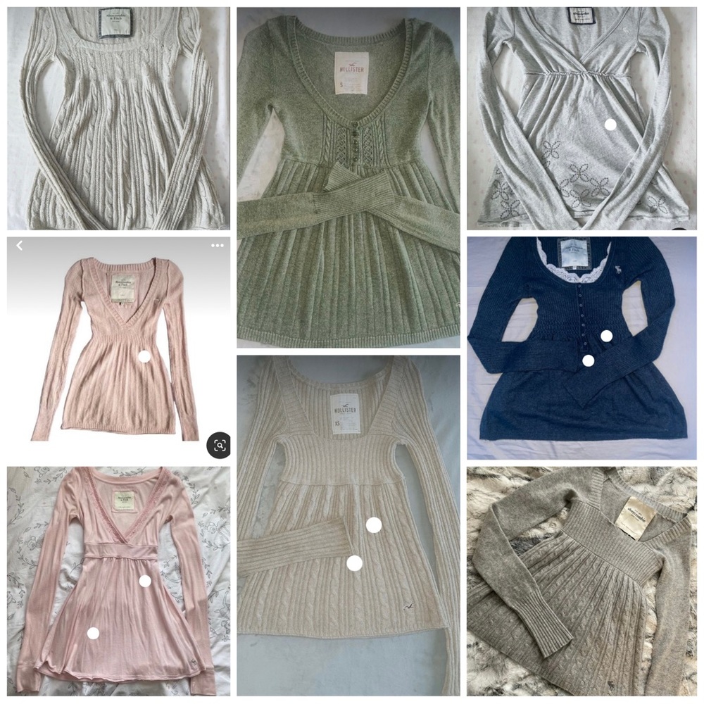 ABERCROMBIE BABYDOLL SWEATER TOPS !!!!